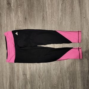 Adidas workout leggins pink black women's xs
